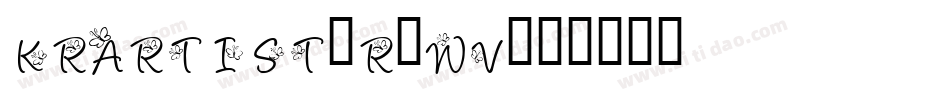 KrArtist-R0WV字体转换
