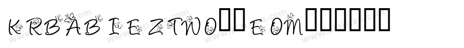 KrBabiezTwo-8eoM字体转换