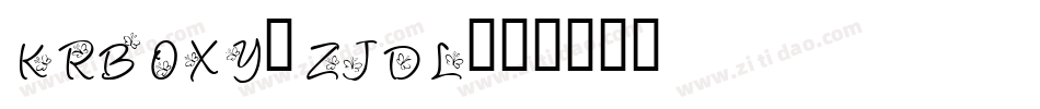 KrBoxy-ZJdl字体转换