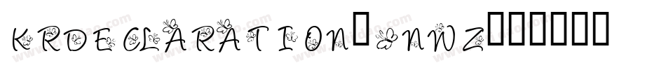 KrDeclaration-1nwZ字体转换