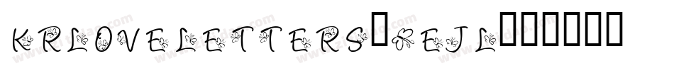 KrLoveLetters-3ejL字体转换