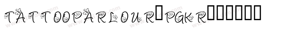 Tattooparlour-PGKr字体转换