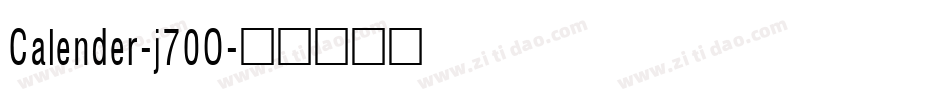Calender-j70O字体转换