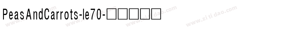 PeasAndCarrots-le70字体转换