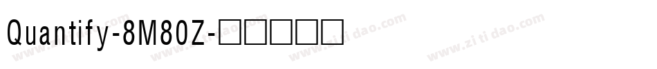 Quantify-8M80Z字体转换