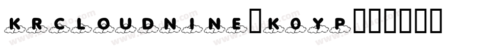 KrCloudNine-K0Yp字体转换
