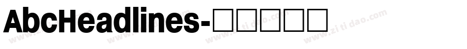 AbcHeadlines字体转换