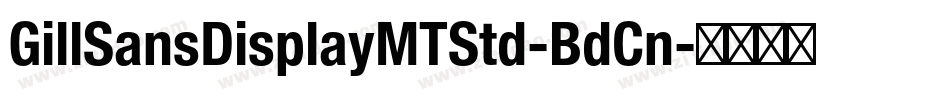 GillSansDisplayMTStd-BdCn字体转换