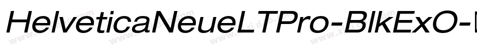 HelveticaNeueLTPro-BlkExO字体转换