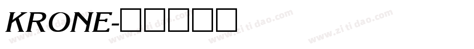 KRONE字体转换