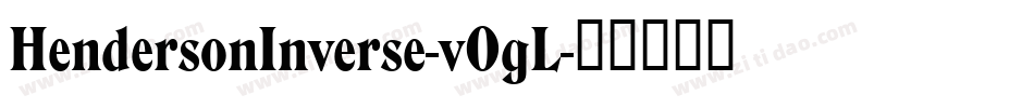 HendersonInverse-v0gL字体转换