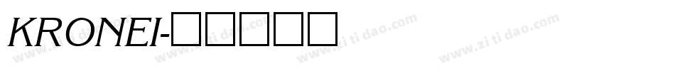 KRONEI字体转换