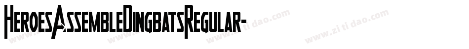 HeroesAssembleDingbatsRegular-4O44字体转换