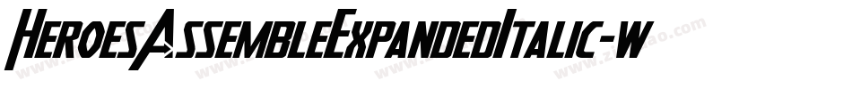 HeroesAssembleExpandedItalic-wzEw字体转换