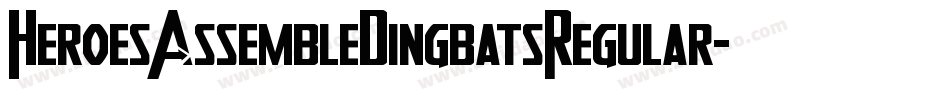 HeroesAssembleDingbatsRegular-P6Zm字体转换