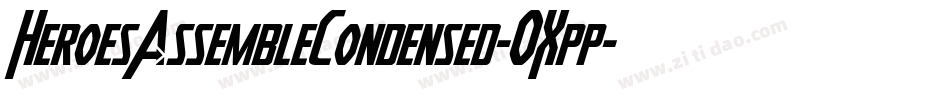 HeroesAssembleCondensed-OXpp字体转换