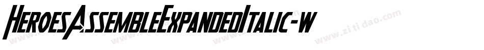 HeroesAssembleExpandedItalic-wzEw字体转换
