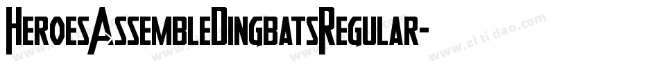 HeroesAssembleDingbatsRegular-4O44字体转换