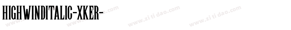 HighwindItalic-xKeR字体转换