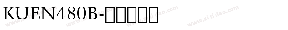 KUEN480B字体转换