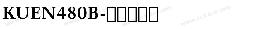 KUEN480B字体转换