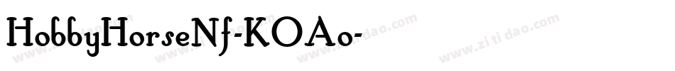 HobbyHorseNf-KOAo字体转换
