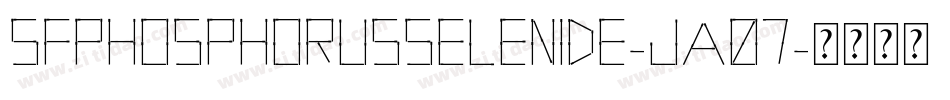 SfPhosphorusSelenide-Ja07字体转换 SfPhosphorusSelenide-Ja07字体转换