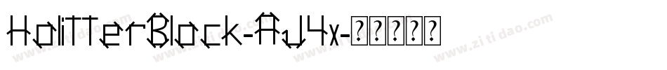 HolitterBlock-AJ4x字体转换