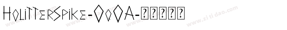 HolitterSpike-OqOA字体转换