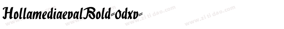 HollamediaevalBold-0dxv字体转换