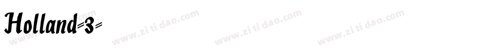 Holland-3字体转换