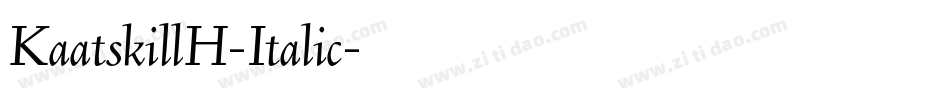 KaatskillH-Italic字体转换