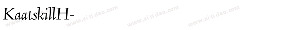 KaatskillH字体转换