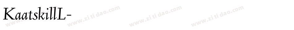 KaatskillL字体转换