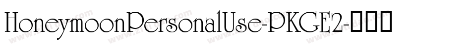 HoneymoonPersonalUse-PKGE2字体转换
