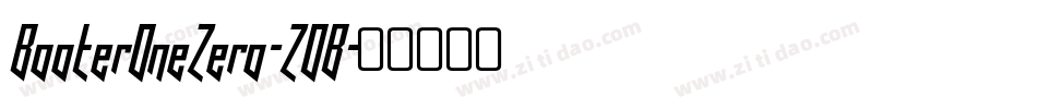 BooterOneZero-ZOB字体转换