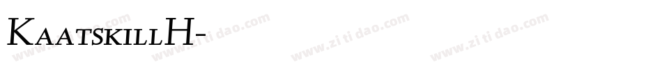 KaatskillH字体转换