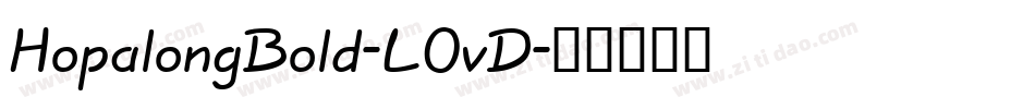 HopalongBold-LOvD字体转换