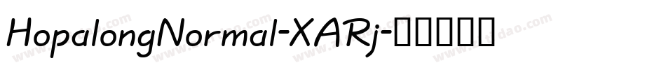 HopalongNormal-XARj字体转换