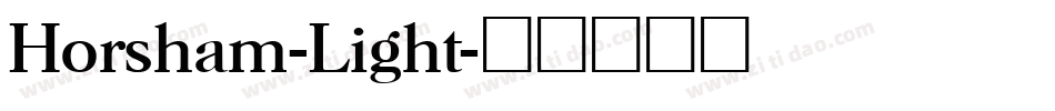 Horsham-Light字体转换