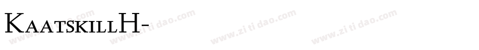 KaatskillH字体转换