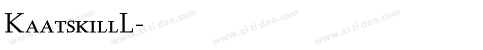 KaatskillL字体转换
