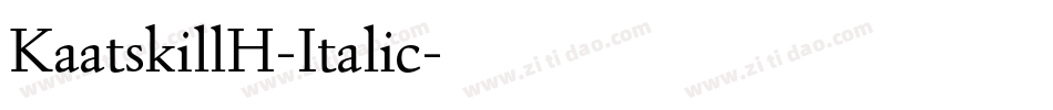KaatskillH-Italic字体转换