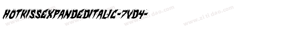 HotKissExpandedItalic-7Vd4字体转换