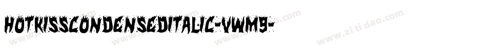 HotKissCondensedItalic-vWM9字体转换
