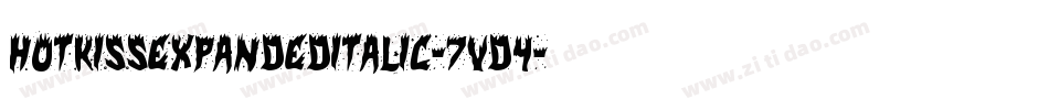 HotKissExpandedItalic-7Vd4字体转换