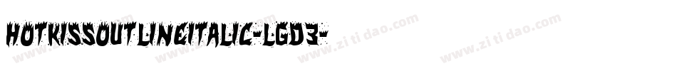HotKissOutlineItalic-Lgd3字体转换