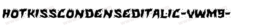 HotKissCondensedItalic-vWM9字体转换
