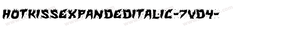 HotKissExpandedItalic-7Vd4字体转换
