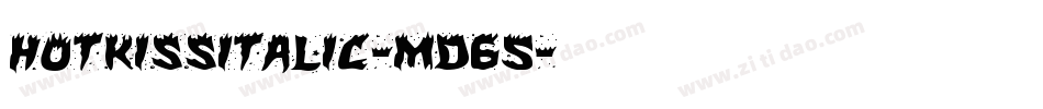 HotKissItalic-md65字体转换 HotKissItalic-md65字体转换